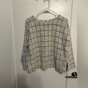 Madewell Knit Checkered Top